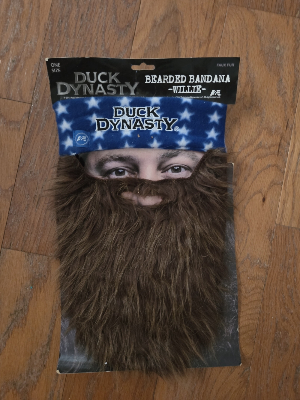 Duck Dynasty Willie Bearded Bandana - Brown Faux Fur Beard